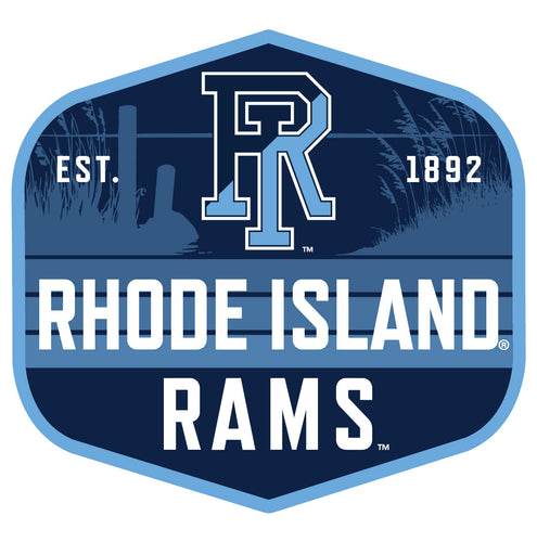 Rhode Island University Scenic Background Vinyl Sticker/Magnet - Officially Licensed 