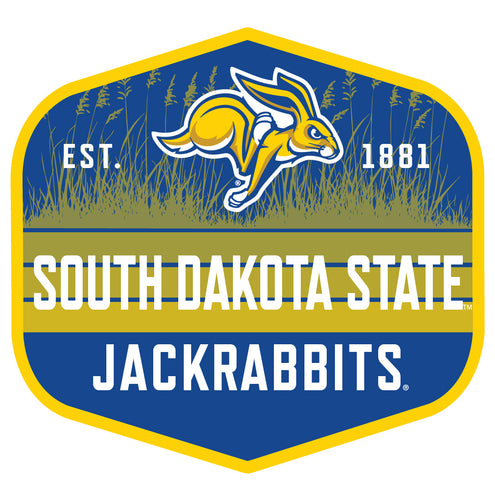 South Dakota State Jackrabbits Scenic Background Vinyl Sticker/Magnet - Officially Licensed 