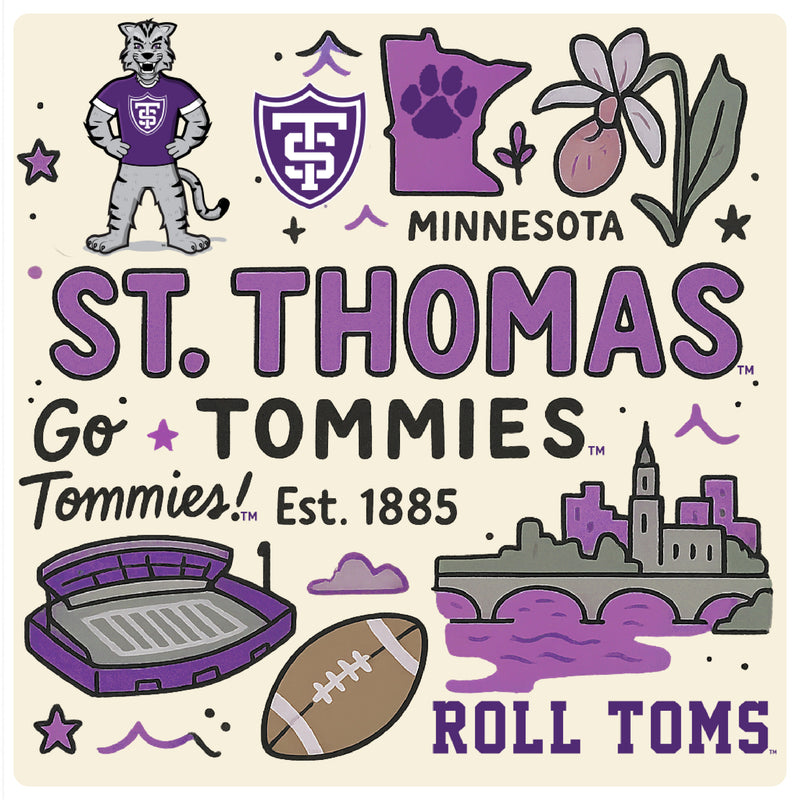 University of St. Thomas Medley Design Decorative Magnet or Sticker – Officially Licensed 3-Inch