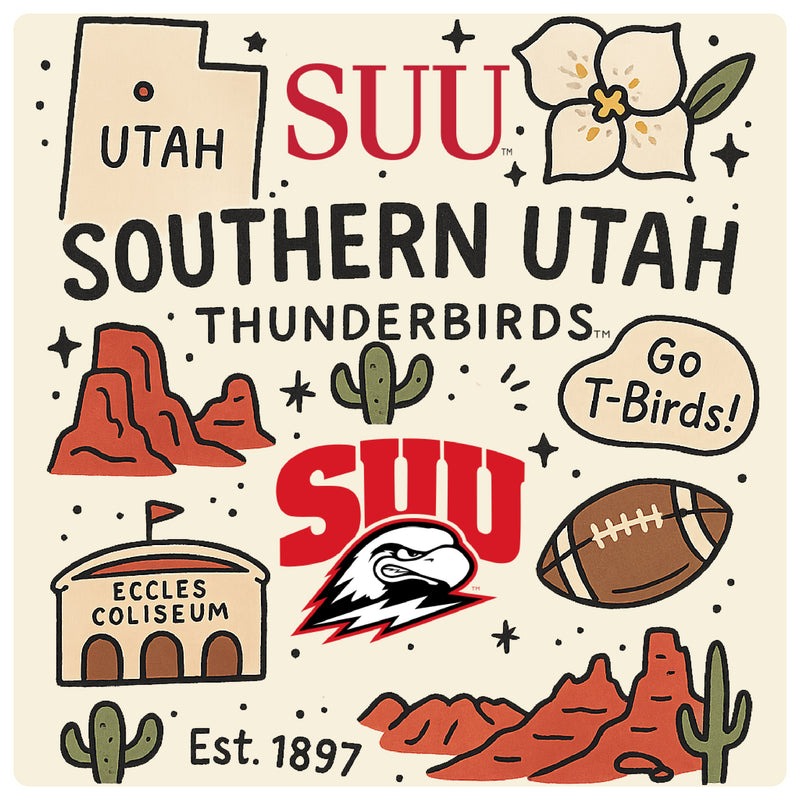 Southern Utah University Medley Design Decorative Magnet or Sticker – Officially Licensed 3-Inch