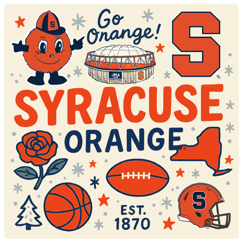 Syracuse Orange Medley Design Decorative Magnet or Sticker – Officially Licensed 3-Inch