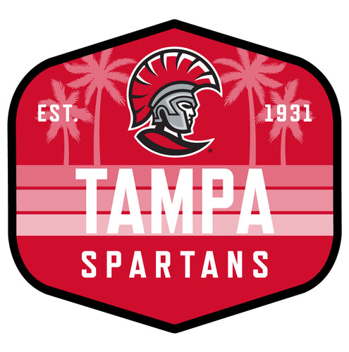 University of Tampa Spartans Scenic Background Vinyl Sticker/Magnet - Officially Licensed 