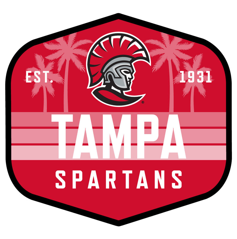 University of Tampa Spartans Scenic Background Vinyl Sticker/Magnet - Officially Licensed 