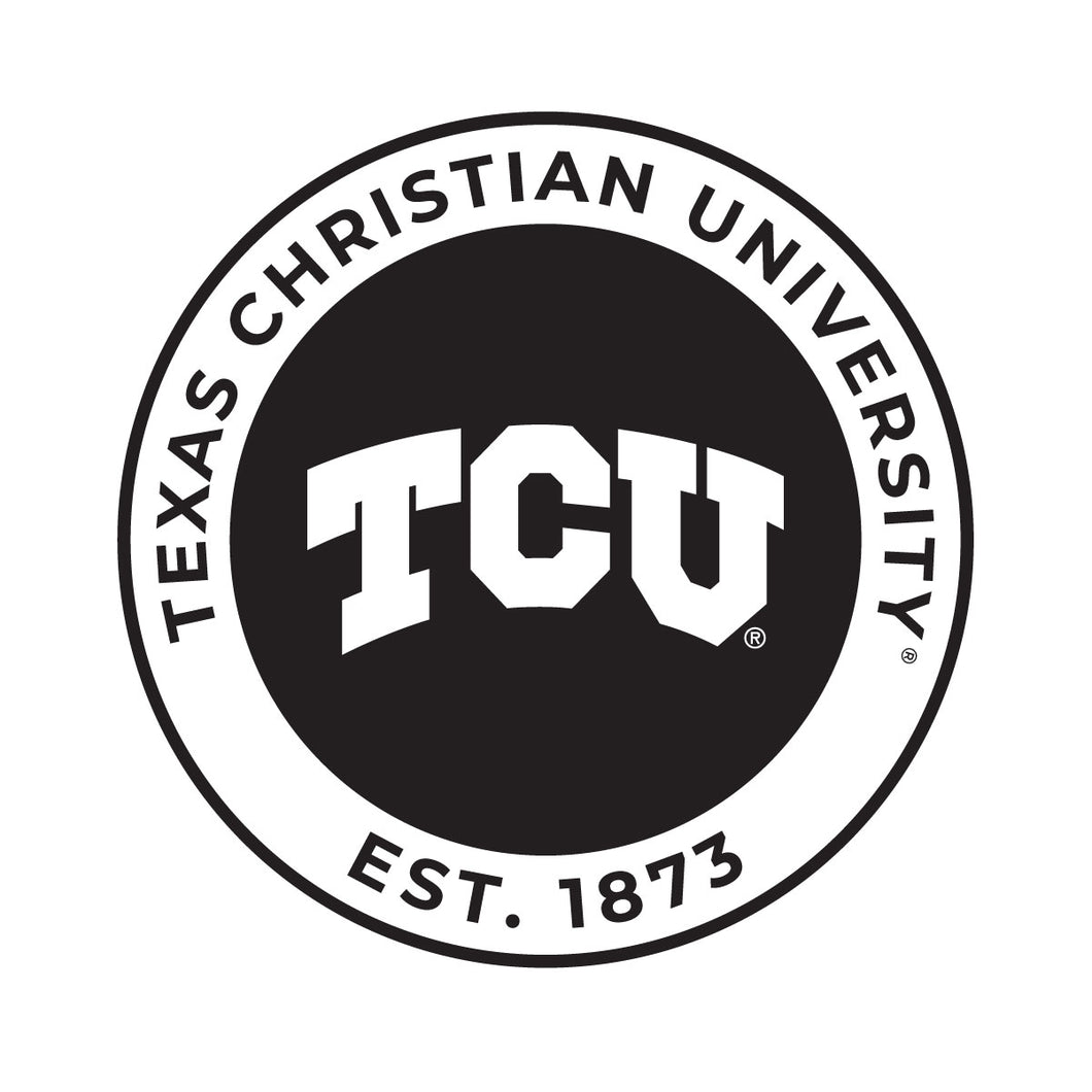 Texas Christian University Officially Licensed Black Vinyl Decal Sticker Holographic Backing