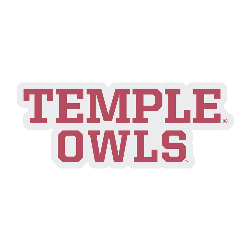 Temple University Choose Style and Size NCAA Vinyl Decal Sticker for Fans, Students, and Alumni