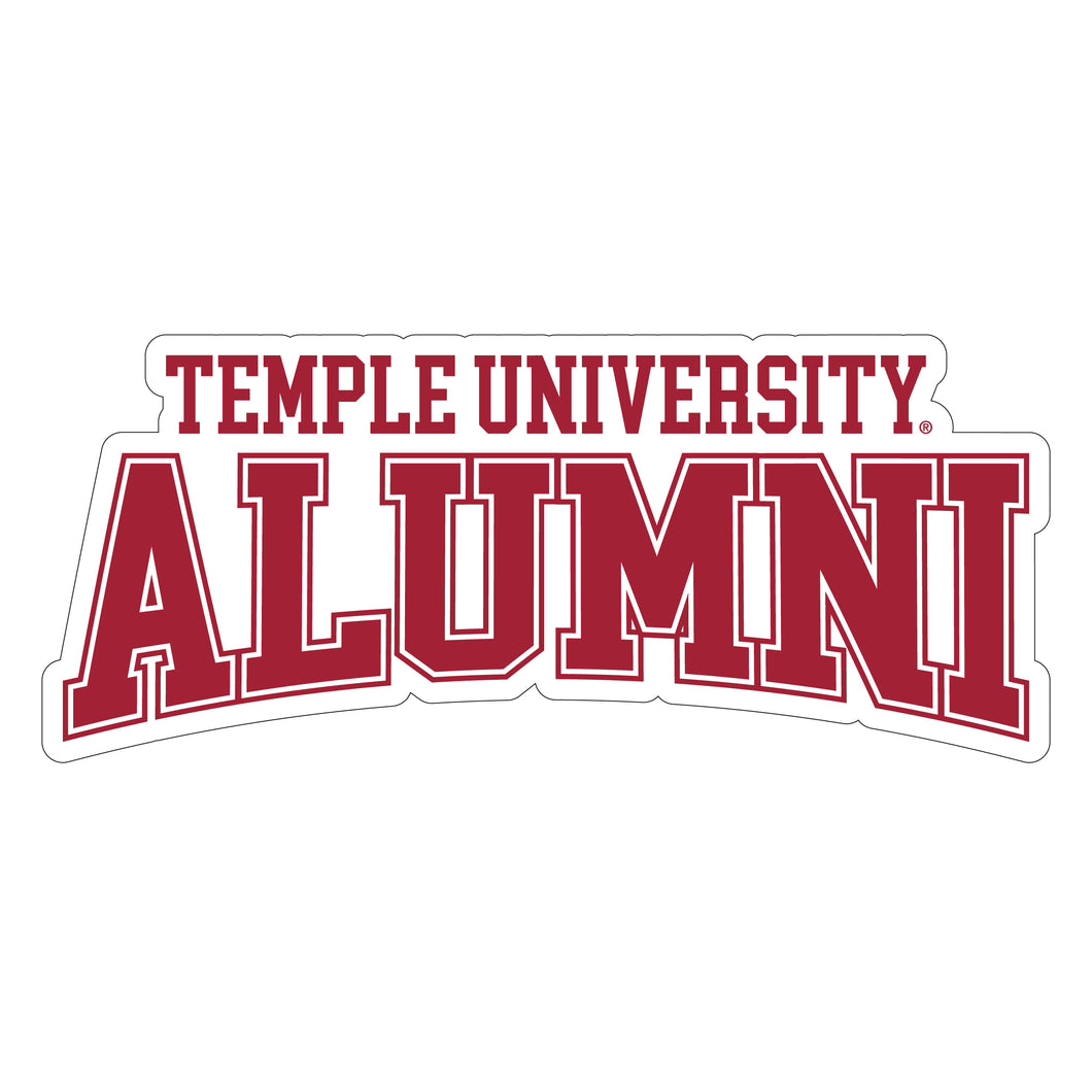 Temple University Laser Cut Alumni Vinyl Sticker/Magnet - Officially Licensed 6-Inch