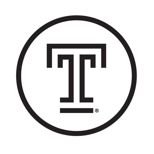 Temple University Officially Licensed Black Vinyl Decal Sticker Holographic Backing