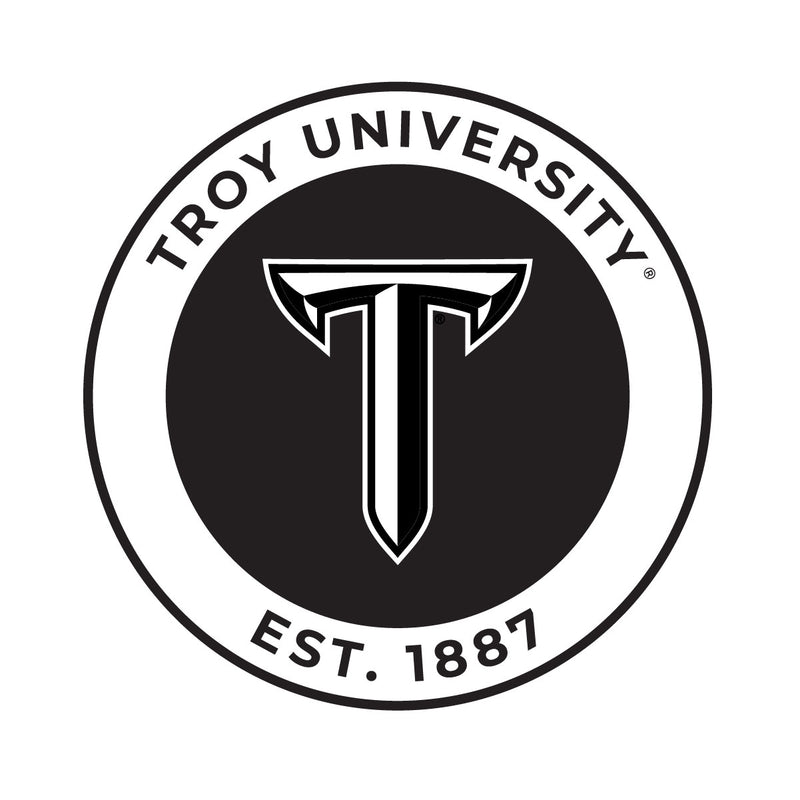 Troy University Officially Licensed Black Vinyl Decal Sticker White Backing