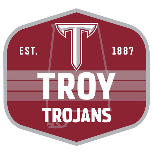 Troy University Scenic Background Vinyl Sticker/Magnet - Officially Licensed 