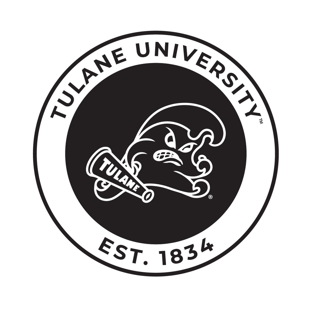 Tulane University Green Wave Officially Licensed Black Vinyl Decal Sticker Clear Backing
