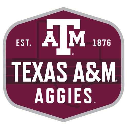 Texas A&M Aggies Scenic Background Vinyl Sticker/Magnet - Officially Licensed 