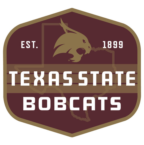 Texas State Bobcats Scenic Background Vinyl Sticker/Magnet - Officially Licensed 