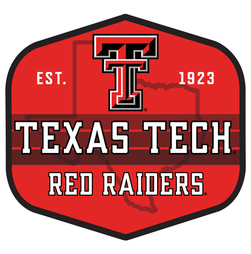 Texas Tech Red Raiders Scenic Background Vinyl Sticker/Magnet - Officially Licensed 