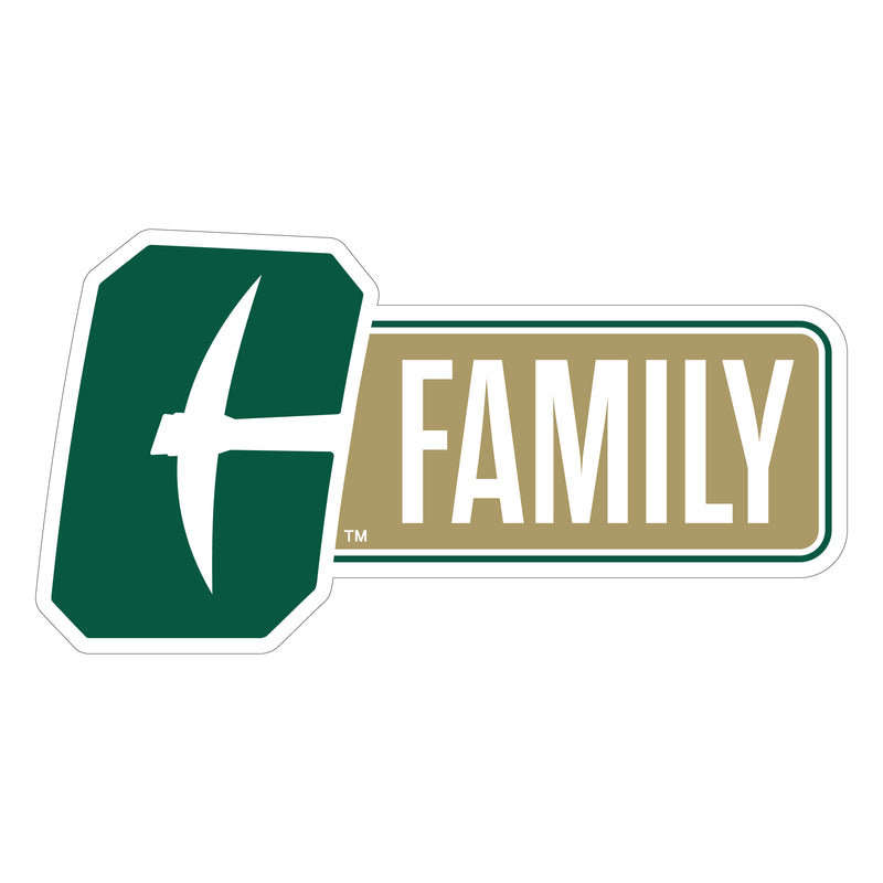 North Carolina Charlotte Forty-Niners Proud Die Cut Decal Officially Licensed Collegiate Product