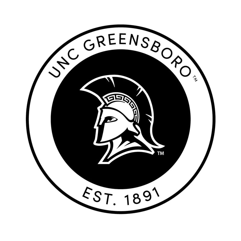 North Carolina Greensboro Spartans Officially Licensed Black Vinyl Decal Sticker Holographic Backing