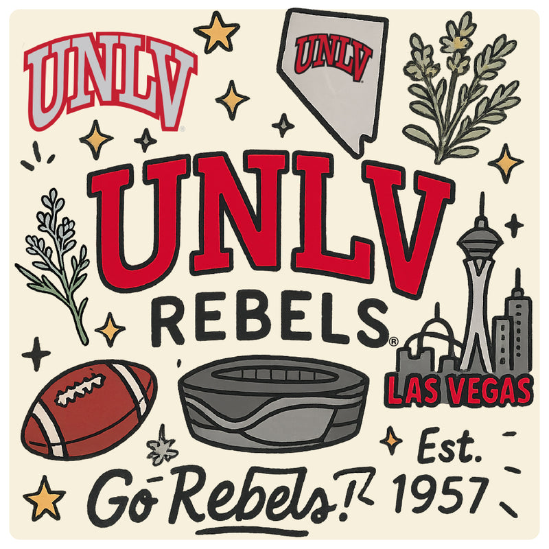 UNLV Rebels Medley Design Decorative Magnet or Sticker – Officially Licensed 3-Inch