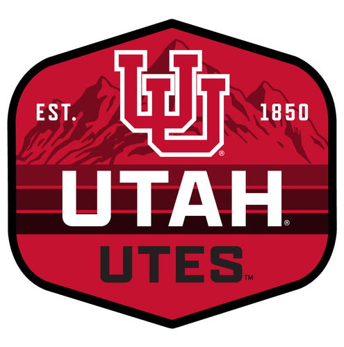 Utah Utes Scenic Background Vinyl Sticker/Magnet - Officially Licensed 