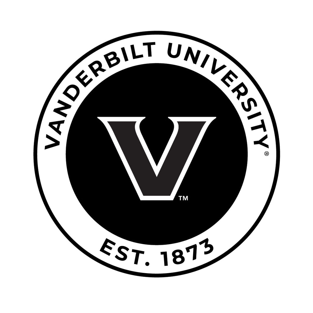 Vanderbilt University Officially Licensed Black Vinyl Decal Sticker Clear Backing