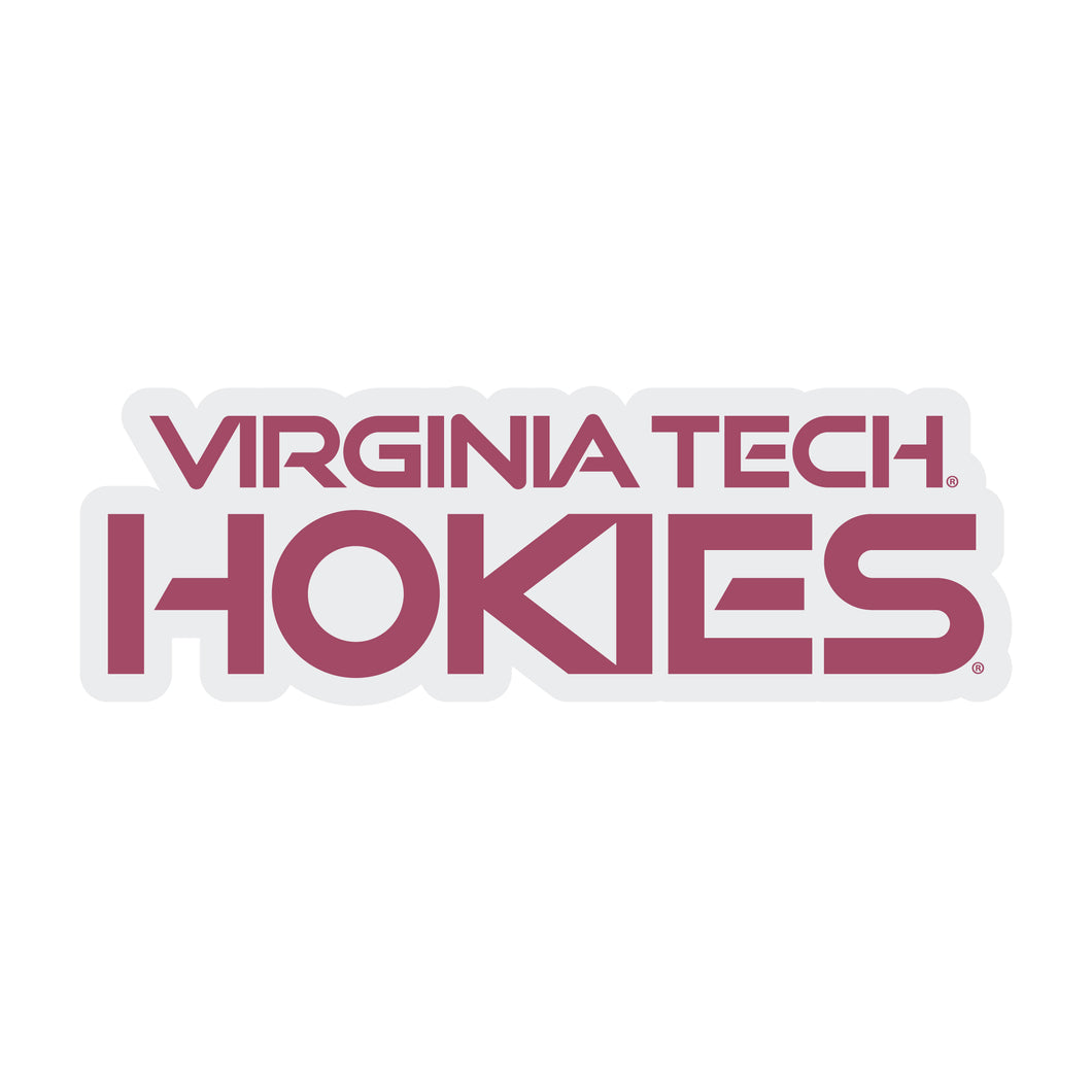 Virginia Tech Hokies Choose Style and Size NCAA Vinyl Decal Sticker for Fans, Students, and Alumni