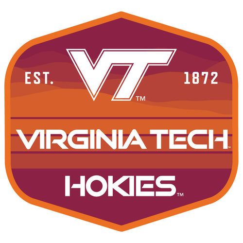 Virginia Tech Hokies Scenic Background Vinyl Sticker/Magnet - Officially Licensed 