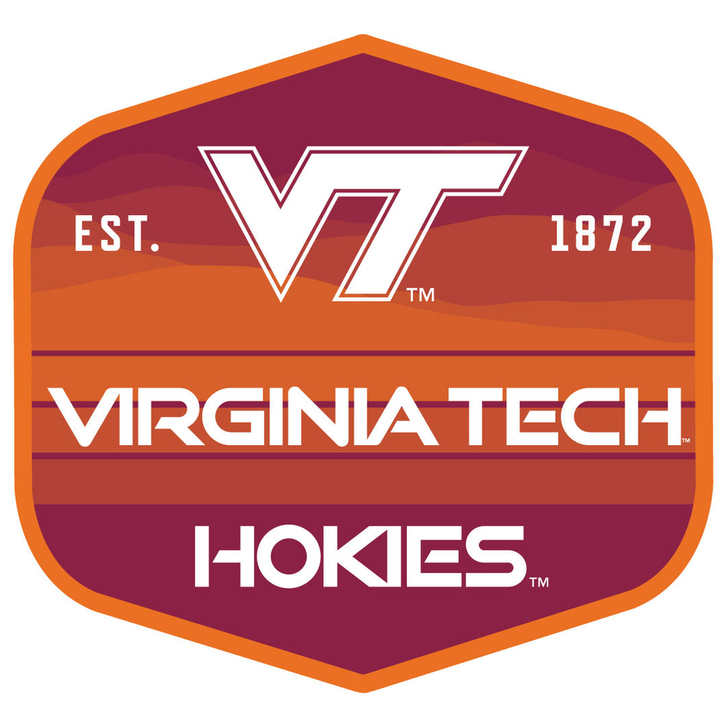 Virginia Tech Hokies Scenic Background Vinyl Sticker/Magnet - Officially Licensed 