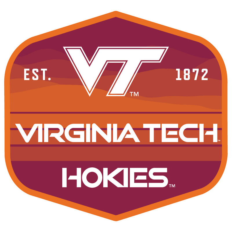 Virginia Tech Hokies Scenic Background Vinyl Sticker/Magnet - Officially Licensed 
