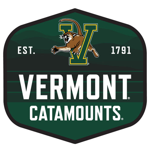 Vermont Catamounts Scenic Background Vinyl Sticker/Magnet - Officially Licensed 