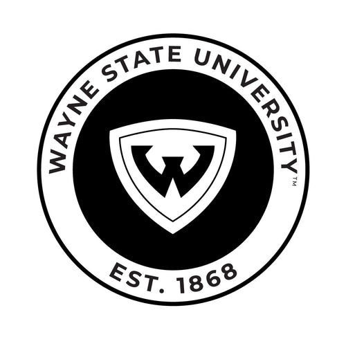 Wayne State Officially Licensed Black Vinyl Decal Sticker White Backing