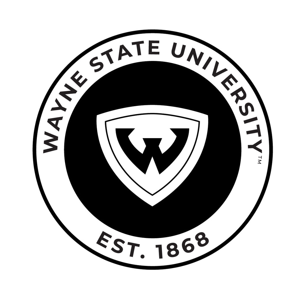 Wayne State Officially Licensed Black Vinyl Decal Sticker White Backing