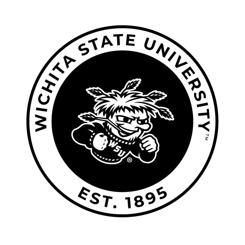 Wichita State Shockers Officially Licensed Black Vinyl Decal Sticker Clear Backing