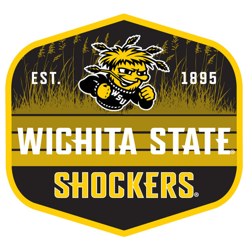 Wichita State Shockers Scenic Background Vinyl Sticker/Magnet - Officially Licensed 