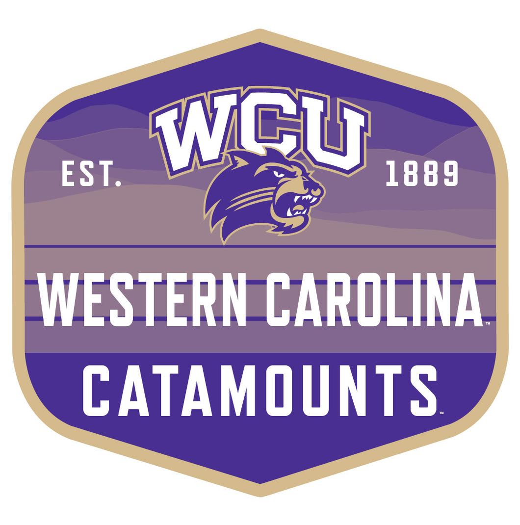 Western Carolina University Scenic Background Vinyl Sticker/Magnet - Officially Licensed 