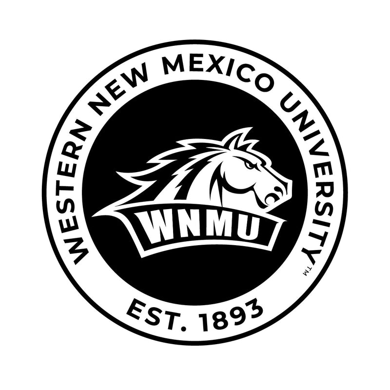 Western New Mexico University Officially Licensed Black Vinyl Decal Sticker White Backing