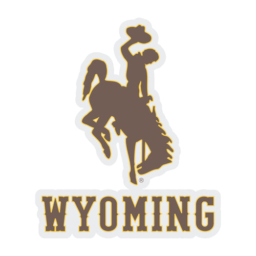 University of Wyoming Choose Style and Size NCAA Vinyl Decal Sticker for Fans, Students, and Alumni