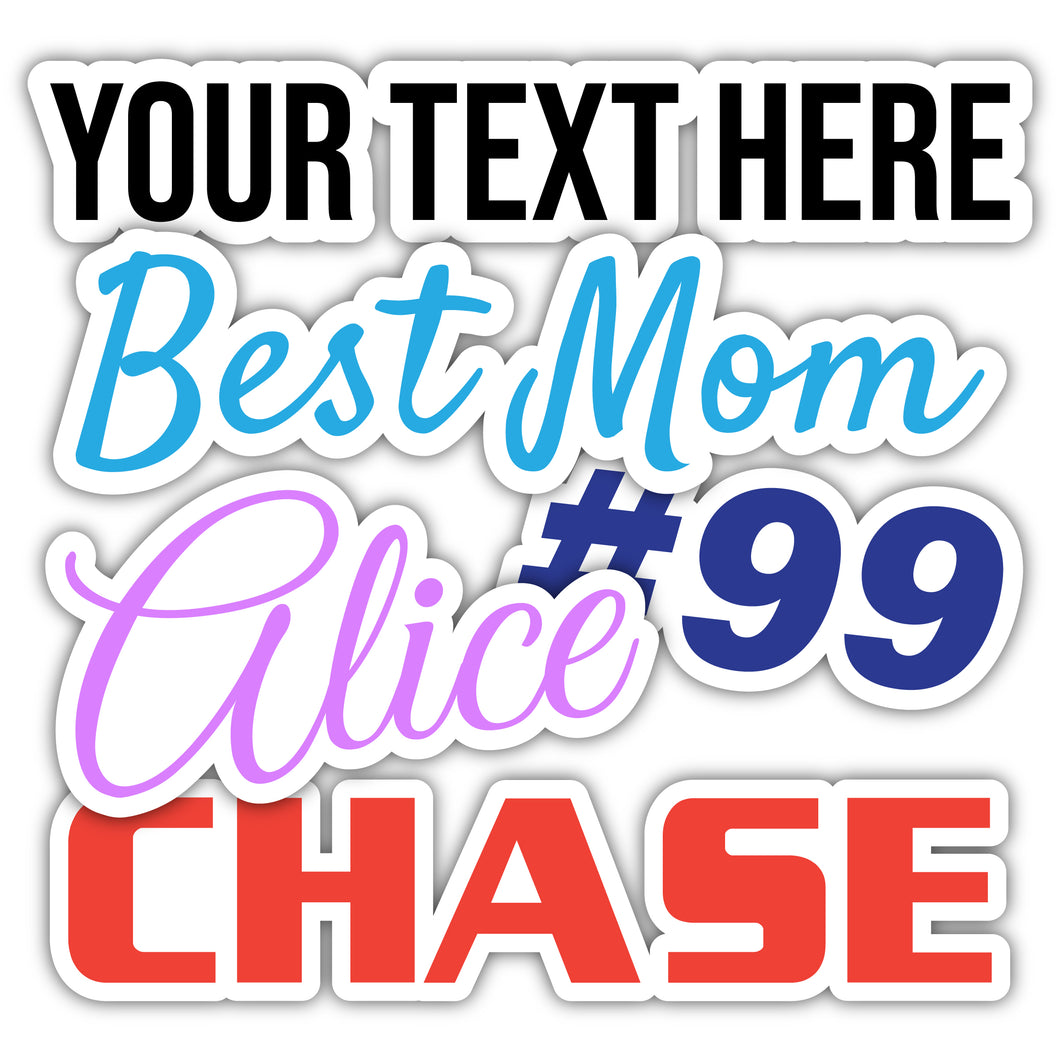 Personalized Custom Text Die Cut Vinyl Sticker Decal