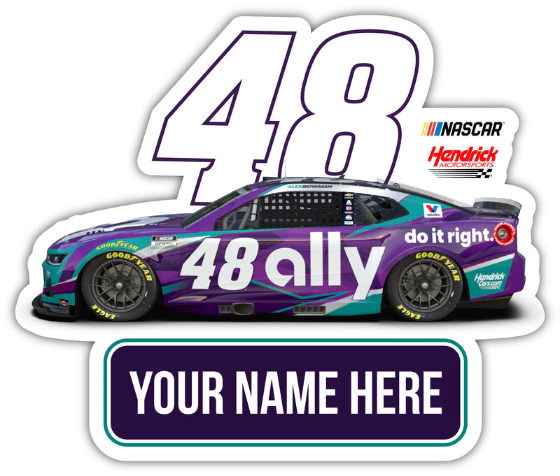 Alex Bowman #48 Nascar Offic. Licensed Customized Decorative Magnet/Sticker