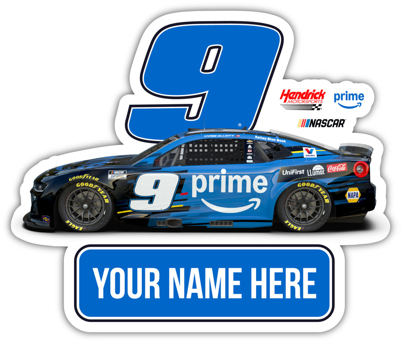 Chase Elliott #9 Nascar Offic. Licensed Customized Decorative Magnet/Sticker