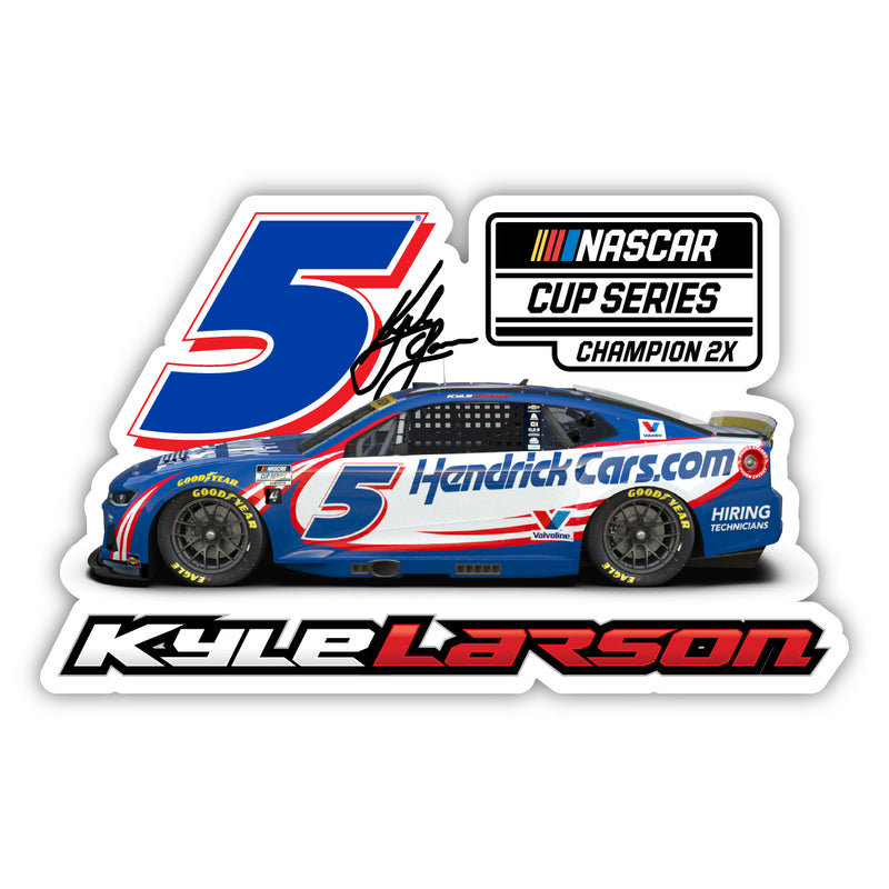 Kyle Larson 2X Champ #5 Nascar Offic. Licensed Decorative Magnet/Sticker