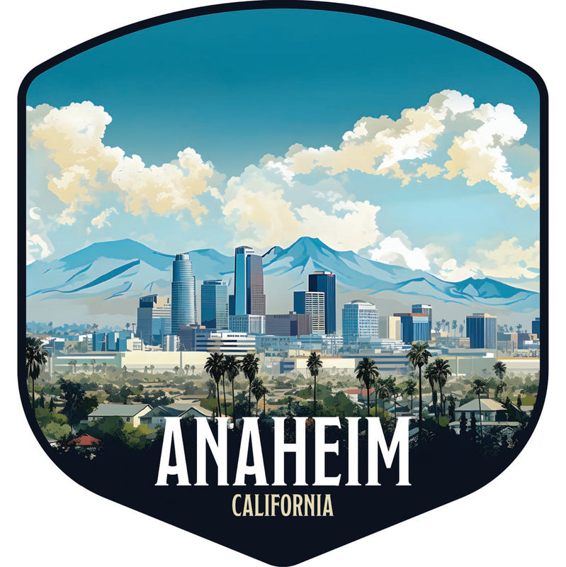 Anaheim California Souvenir Decoratve Flat Magnet or Sticker 2-Inch