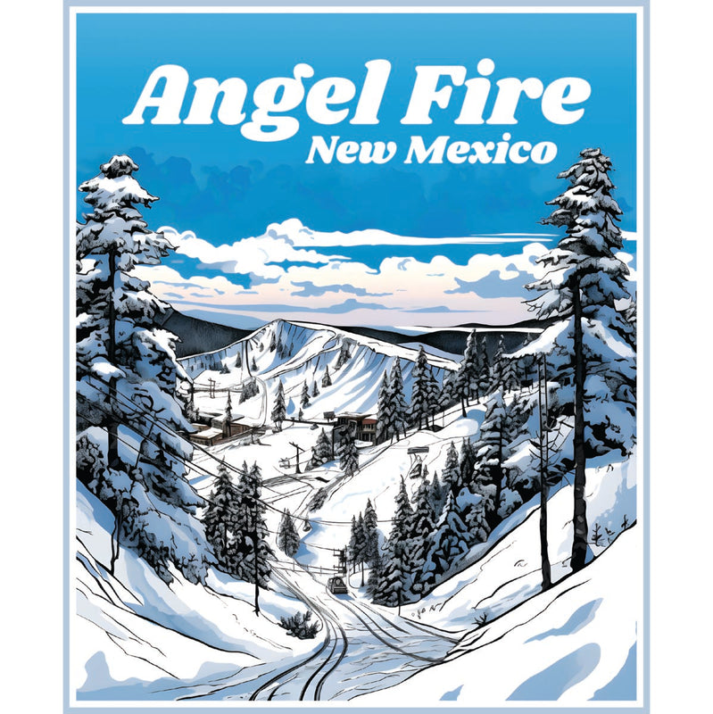 Angel Fire New Mexico Souvenir Decoratve Flat Magnet or Sticker 2-Inch