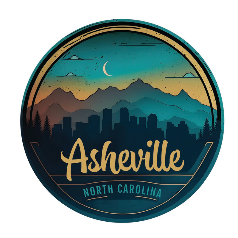 Asheville North Carolina Souvenir Decoratve Flat Magnet or Sticker 2-Inch