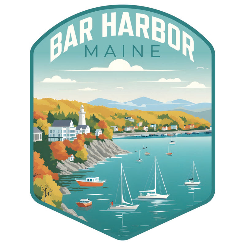 Bar Harbor Maine Souvenir Decoratve Flat Magnet or Sticker 2-Inch