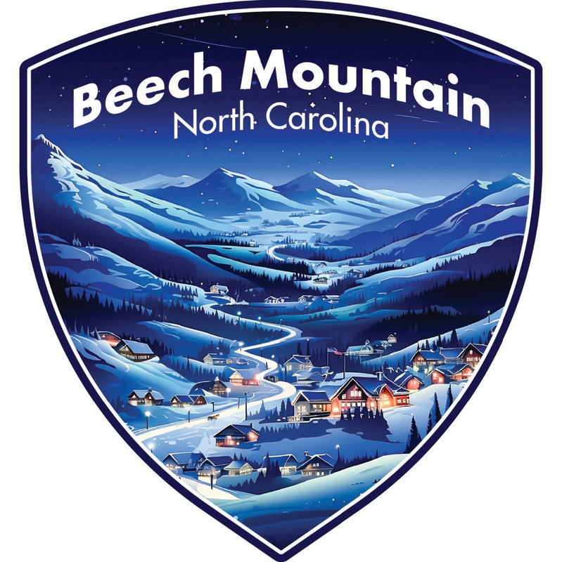 Beech Mountain North Carolina Souvenir Decoratve Flat Magnet or Sticker 2-Inch