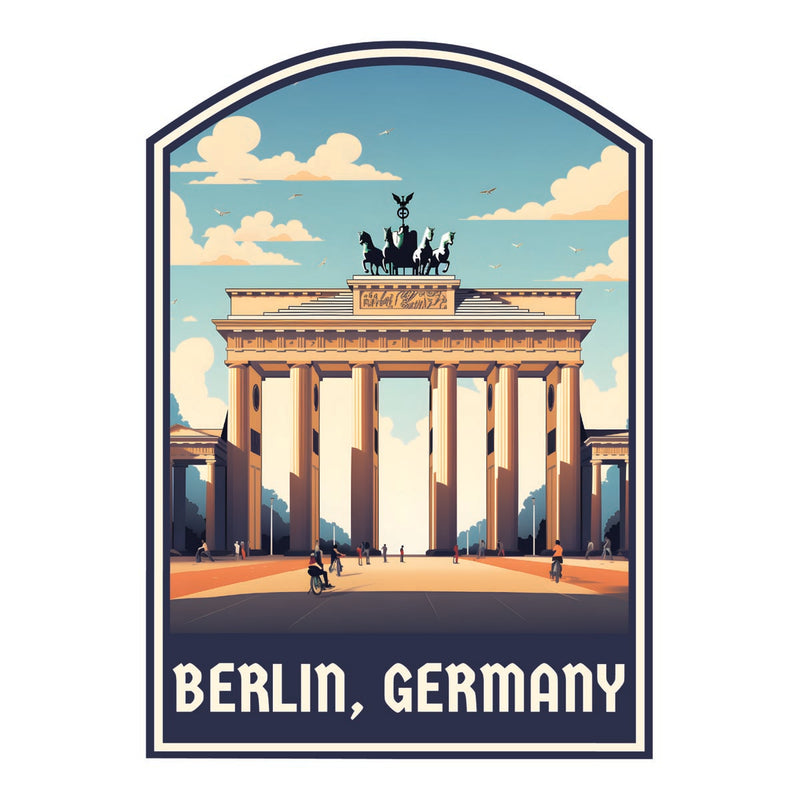 Berlin Germany Souvenir Decoratve Flat Magnet or Sticker 2-Inch