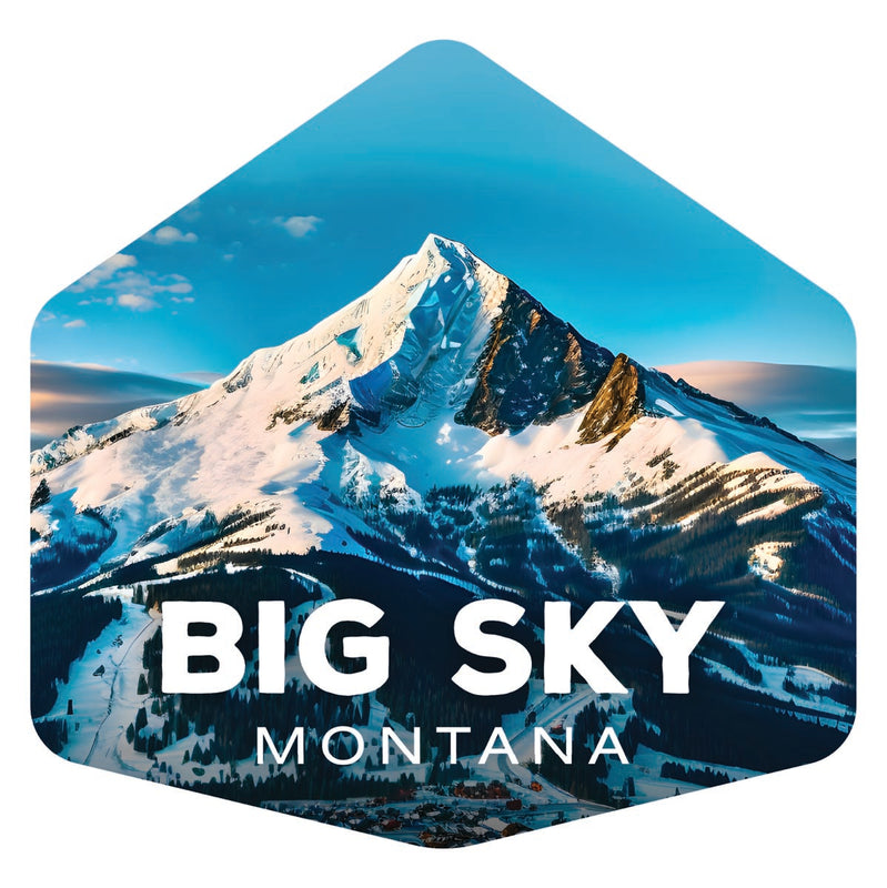 Big Sky Montana Souvenir Decoratve Flat Magnet or Sticker 2-Inch