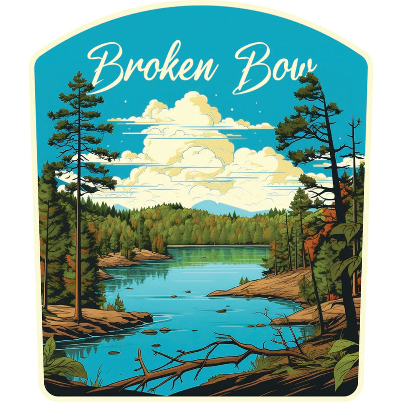 Broken Bow Oklahoma Souvenir Decoratve Flat Magnet or Sticker 2-Inch