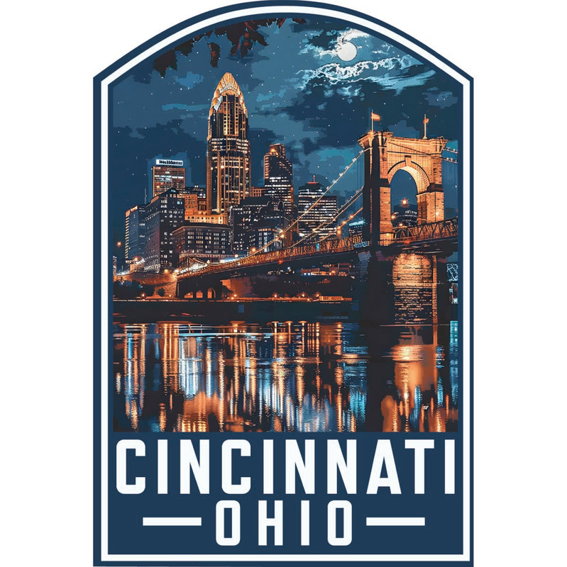 Cincinnati Ohio Souvenir Decoratve Flat Magnet or Sticker 2-Inch