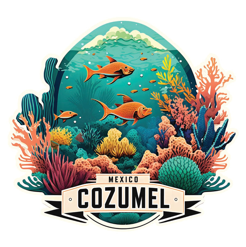 Cozumel Mexico Souvenir Decoratve Flat Magnet or Sticker 2-Inch
