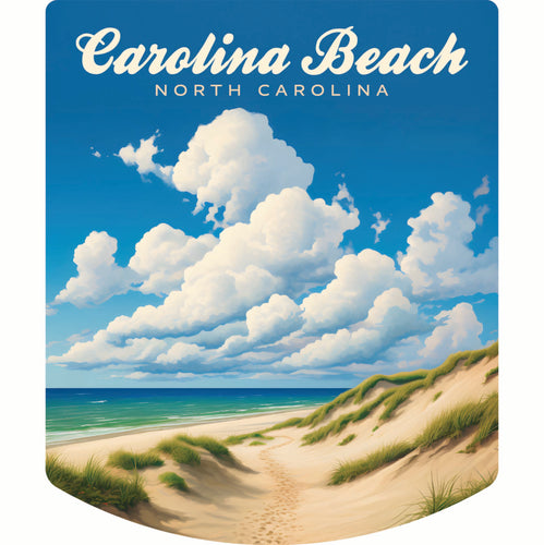 Carolina Beach, North Carolina. Beach and Sand Dunes Design Souvenir Vinyl Decal Sticker 6-Inch