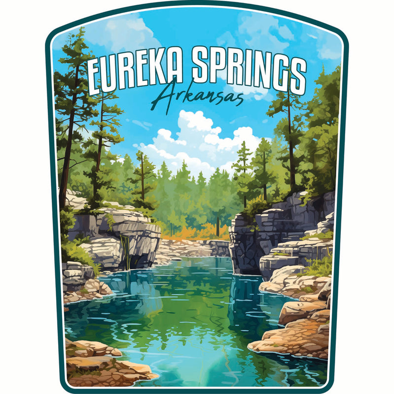 Eureka Springs Arkansas Natural Springs Design Souvenir Vinyl Decal Sticker 6-Inch